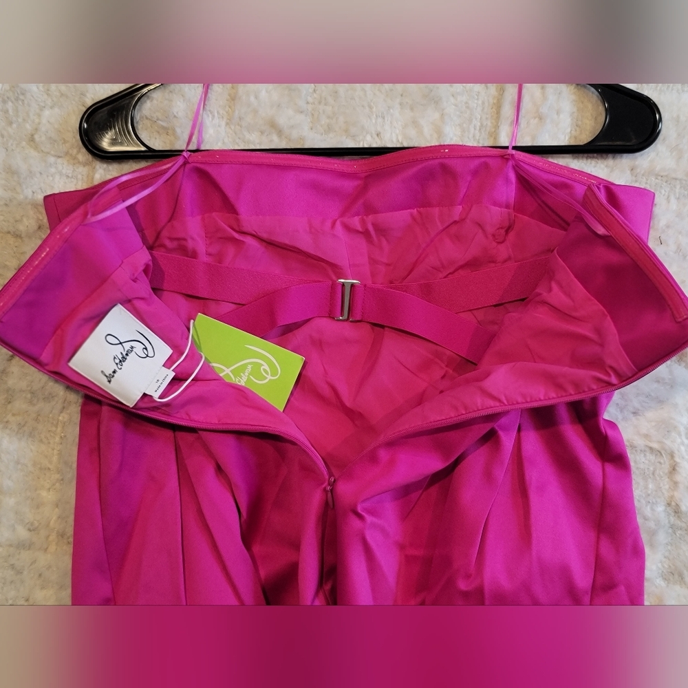 NWT SAM EDELMAN Strapless Structured Mini Dress Pink Y2K Size 10 - Picture 8 of 11